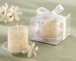 plumeria floral scented candle with ceramic candle holder